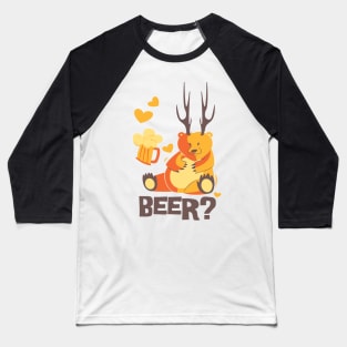 The Beer Bear Baseball T-Shirt